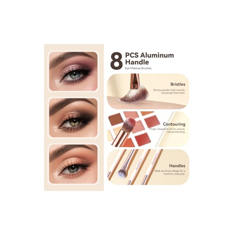 MAGEFY Brochas para Maquillaje Profesional, 17 PCS Brochas de Maquillaje