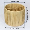 Mini Lampshade rattan round little lamp shade, Clip on boho
