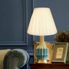 Off White Medium Pleated Barrel Lamp Shades, ALUCSET TC Cloth