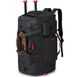 TUGUAN Large Capacity Baseball & Softball Duffle Bag with Shoe Compartment - Portable Bat Backpack for Adults, Coaches, and Teams 80L Storage for Catcher Gear & Equipment