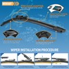 Wenyant 28"+26" Compatible with Ford C-Max 2013-2018 Front Windshield Wiper