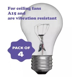GE 40 Watt 415 Lumens Crystal Clear Ceiling Fan Incan Bulbs  99420 4 pack