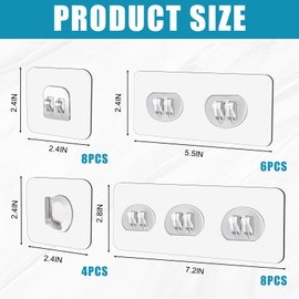 Shower Caddy Adhesives 26 Pack, Shower Caddy Adhesive Replacement Waterproof, No Drill Installation, for Soap Holder, Bathroom Storage Racks and Kitchen Racks