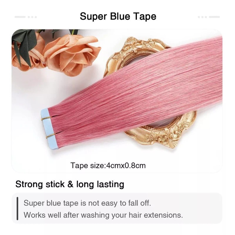 Suyya Extensiones Cabello Natural 20gr 14in Rosa Caliente