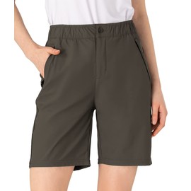 YSENTO Womens Walking Hiking Shorts Lightweight Golf Quick Dry Stretch Summer Climbing Shorts(Coffee,XL)