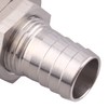 DERPIPE Stainless Steel 5/8" Hose Barb, Barbed Thru-Bulk Head, Hex