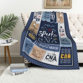 Jengehta CNA Gifts for CNA Week 2025, CNA Gifts for Women Men, CNA Appreciation Gifts for CNA Nurses/Workers, Certified Nursing Assistant Gifts Throw Blanket 60" X 50", CNA Gift for Coworker