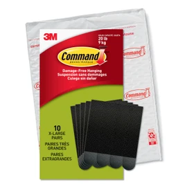 Command Picture Hanging Strips, Black, X-Large, 10 Strips/Pack - For Pictures, Frames, Mirrors, Wall Decor - Damage Free Hanging