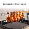 2-Piece Chicken Leg Wings Barbecue Rack Foldable Grill Grate Stainless