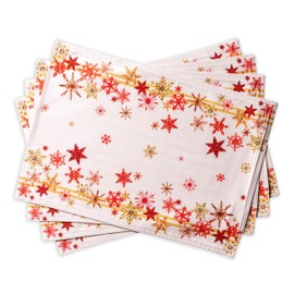 Maison d'Hermine 100% Cotton Set of 4 Placemats for Dining Table | Kitchen | Wedding | Everyday | Dinner Parties | Christmas (33 cm x 48 cm)