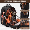 Tool Backpack Heavy Duty, Tool Bag Backpack with Laptop Compartment