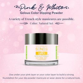 SNS Healthy Natural Nails SNS Nail Dip Powder, Gelous Color Dipping Powder - Natural Set (Natural/Nudes, Sheer), PWNS02 - Long-Lasting Acrylic Nail Color & Polish Lasts 14 Days - Odor-Free & No UV Lamp - 2 Oz