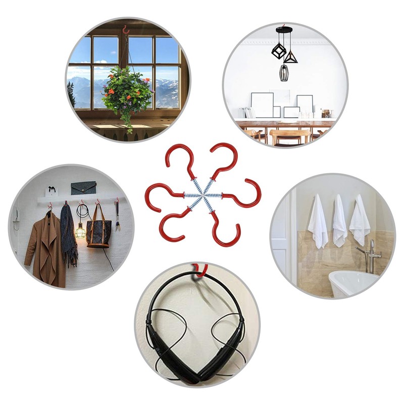 Screw Hooks Cup Hooks Screws Vinyl Coated Multi-Purpose Hooks 2