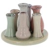 Shudehill Giftware Petite Pottery Pastel Tones Mini Collection of Vases