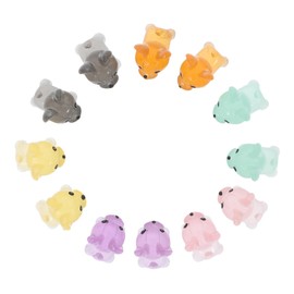 Toyvian Glow in The Dark Mini Dogs 12pcs Miniature Puppy Figurines Dog Ornaments Soft Resin Decorative Animal Ornaments