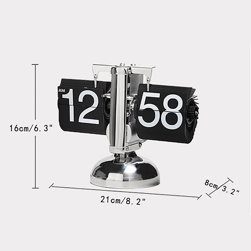 KENJIEY Flip Clock,Retro Flip Down Clock Mechanical Digital Flip Desk