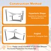 Artpuch Sun Shade Sail, 18'X18'X18' Light Grey Triangle, Curved Edged