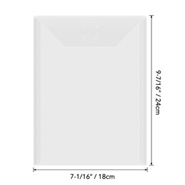 Briartw 80 PACK Storage Envelopes,Clear 7x9.4" Resealable Plastic Envelopes Pockets for Cutting Dies Stencil Crafts Organizer Holder,Storage Bag for Clear Stamp,Die Cuts,scrapbook Paper,Photos