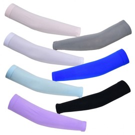 Wrist-Type Cooling Arm Sleeves UV Sun Protection Cool Fabric Dark Gray 2ea