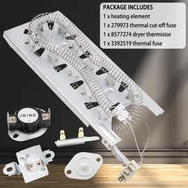 MED7230HW0 Dryer Heating Element Kit Compatible With Maytag MED9700SQ0 MED7230HC2 MED7230HW2 MED7230HW1 MED8200FC2 MED8200FW1 MED8200FW2 MED8230HC0 MED8630HW1 MED9600SQ0 MED9700SB0