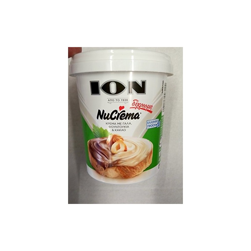 ION NUCREMA Two Flavor Combination Cocoa with Hazelnuts and Milk