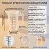 2 Pack Measuring Cup With Lid 100ml PP Black Graduated