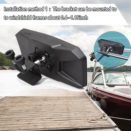 Rear View Boat Mirror 11"x4.2", Wide-angle Convex Rear View Mirror,Universal Marine Mirror Fit for Ski Boat Pontoon Yacht Boat Sports,Pack of 1