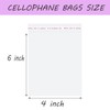 JOSDIOX Clear Self Sealing Cellophane Bags,4x6 Inches 200 Pcs Cookie