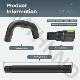 AMTHKNO AGC1000 Gutter Cleaning Attachment Kit/Leaf Blower Tools Mounting Bracket Kit for EGO 530CFM / 580CFM / 575CFM / 650CFM/ 615CFM/LBX6000 Leaf Blowers/Overall Length 8.3 feet - Black