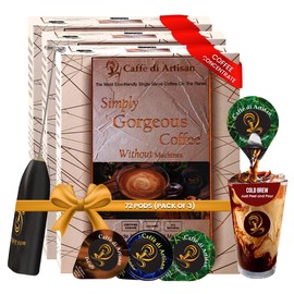 Grand Cru Combo Cold Brew Concentrate Instant 72 Coffee Pods 100% Pure Rich Arabica Medium to Medium Dark Roast Coffee Beans Syrup | Instant Coffee Concentrate Liquid Capsule From Caffè Di Artisan…