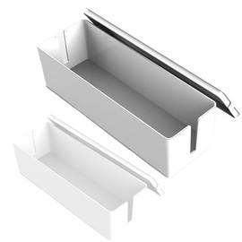 Cable Box, Power Strip, Storage Case, Hide Wiring, Cable Tabletop, Resin, Cable Storage Box, Simple, Interior Cord Summarizer, Separable Lid, Storage Box (White)