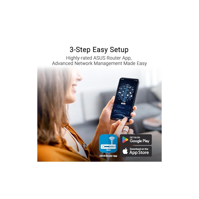 ASUS ASUS RT-BE58U BE3600 WiFi 7 AiMesh Extendable Router, 4K