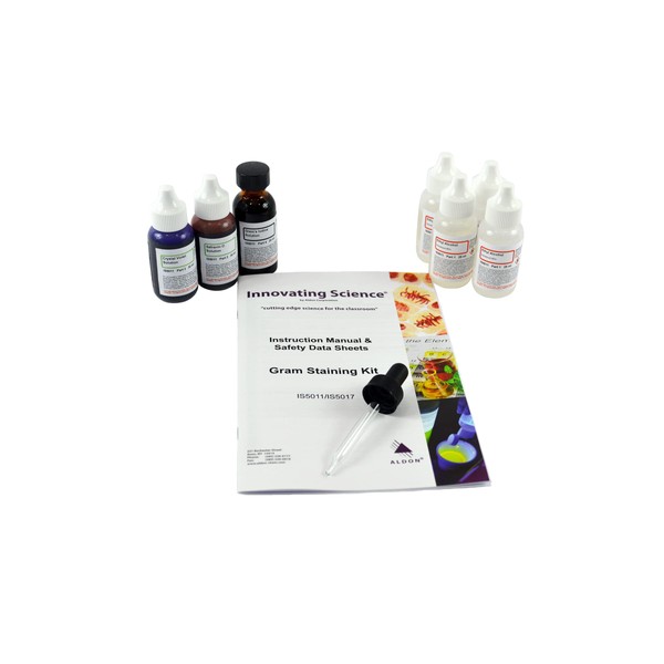 Gram Stain Kit, 7 Dropper Bottles - Crystal Violet (30mL),