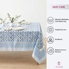 ATOSII Mantel de algodón Netta Blue 72 x 140 pulgadas