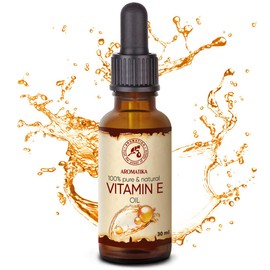 Aromatika Vitamin E Oil 30 ml - Drops - Natural Oil - Tocopherol - Ideal Care for the Skin - Hair - Nails - Lips - Anti-Ageing Oil with Vitamins - Moisturises the Skin