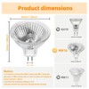 Blakapoo MR16 20W Halogen Bulb 12V 2 Pin GU5.3 Base