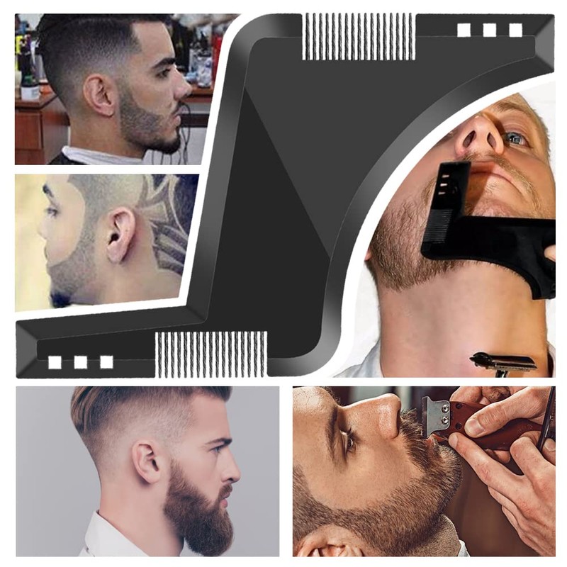 Accessotech Beard Styling Shaping Template Comb Barber Tool Symmetry Line