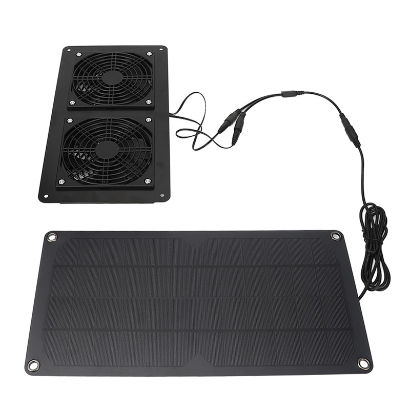 10W Solar Panel Powered Fan Efficient Fast Cooling Solar Powered