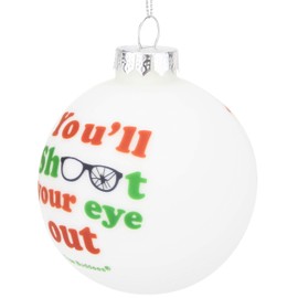 Tree Buddees Adorno navideño de cristal con texto en inglés "You'll Shoot Your Eye"