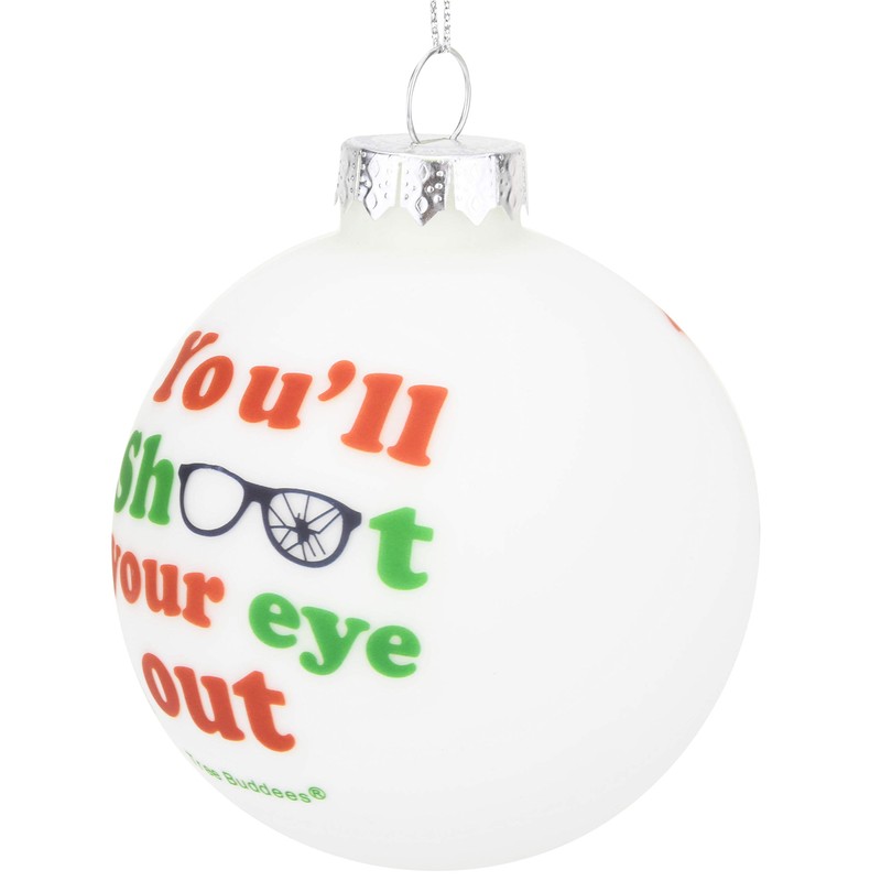 Tree Buddees Adorno navideño de cristal con texto en inglés