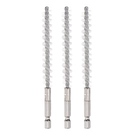 sourcing map 3pcs Nylon Bore Brush 8mm Dia Cleaning Wire Brush with Handle 1/4 Inch Hex Shank for Tubes, Ports, Bearings
