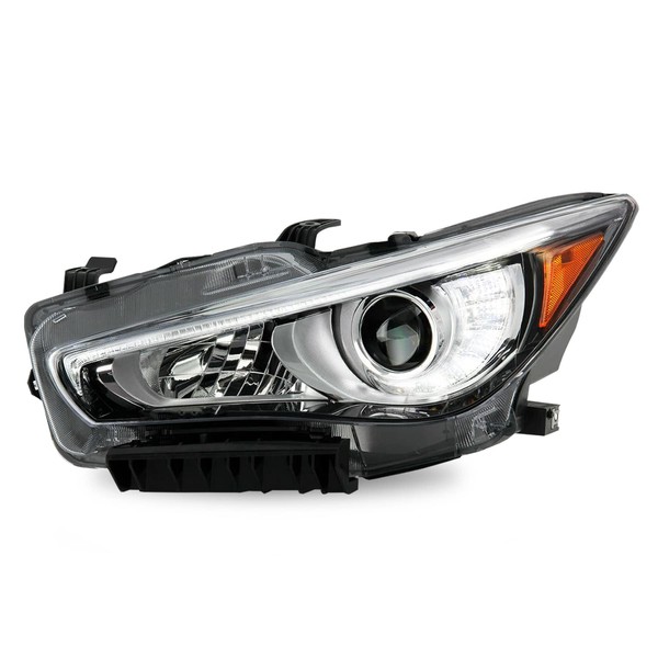SOCKIR Headlight Assembly Compatible with 2014-2022 Infiniti Q50 Full LED