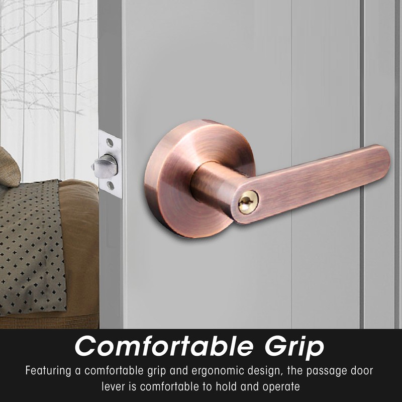 Passage Door Lever Set Aluminum Alloy Simple Modern Door Entry