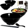 VALLENWOOD 4 Ramen Bowls, 12 pieces Pho set. All Black