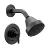 Moen Gibson Matte Black Eco-Performance Modern Shower Trim Featuring Bathroom