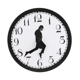 CYSFETENA 10 in Acrylic Plastic Silly Walk Wall Clock, Home Decor Creative Wall Clocks, Modern Funny Walking Silent Clock for Dining Room, Bedroom, Home, Office Decoration