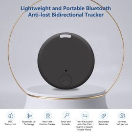 Aircawin Mini GPS Tracker, Key Item Finder Locator,No Monthly Fee App for iOS/Android 2023 Latest,Portable Anti-Lost Bluetooth Tag Item Tracker for Luggages/Kids/Pets/Phone/Wallet/Bag-2Pcs-Black+Black