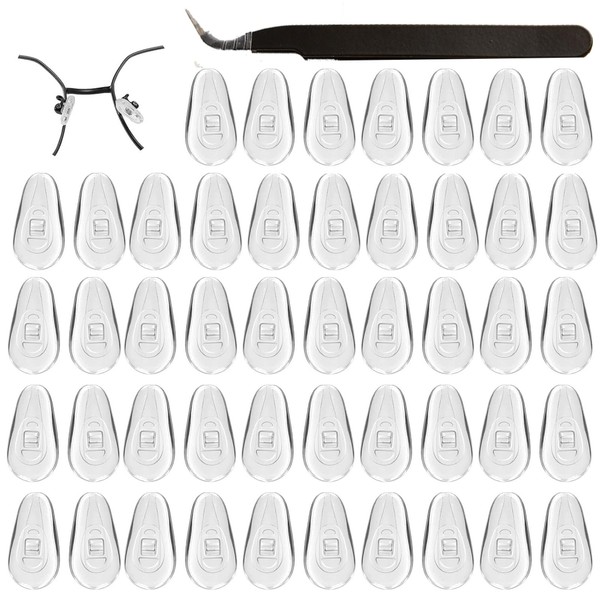 JCUQGDOO Nose Pads for Glasses, 25 Pairs Soft Push on