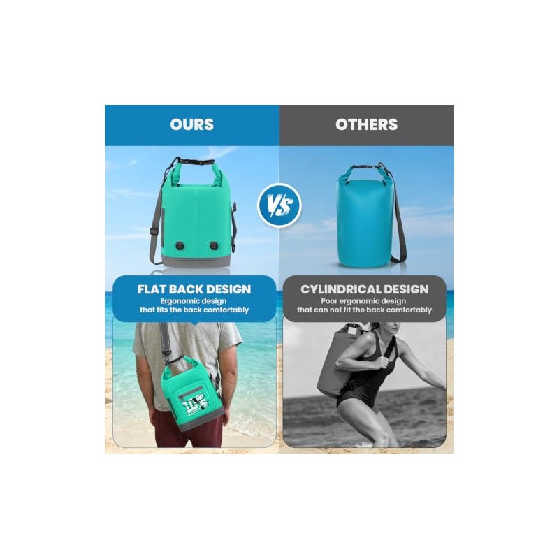 MORXPLOR Bolsa Seca Impermeable, Mochila Seca Enrollable de 5L/10L/20L/30L/40L/55L con