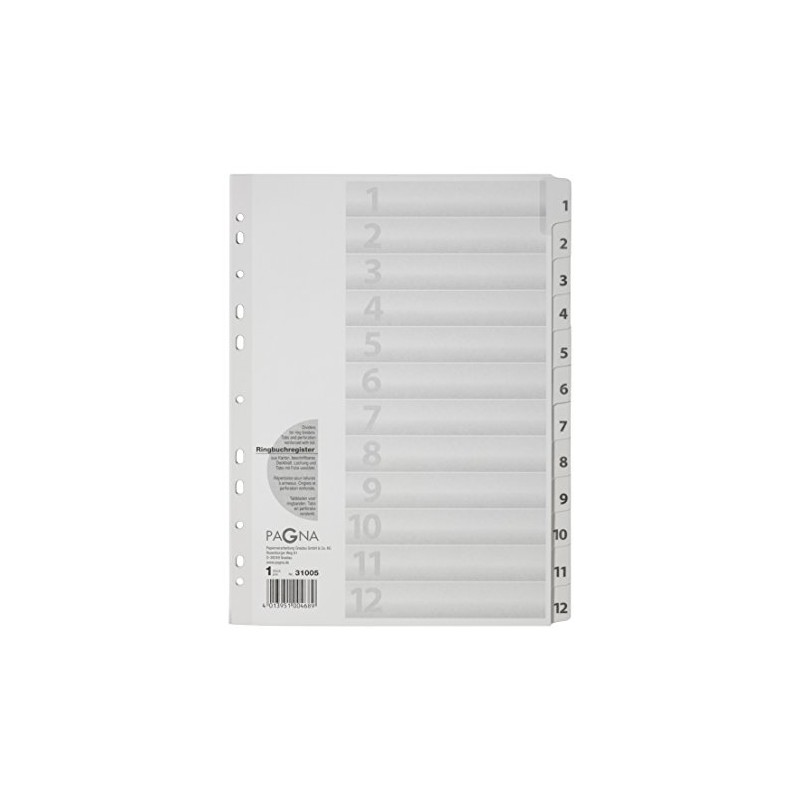 Pagna 31005 08 Register 1-12 A4 12 Part Organiser –
